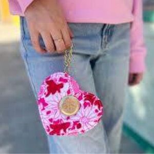 Lilly Pulitzer Pink Heart Floral Case Jewelry Box